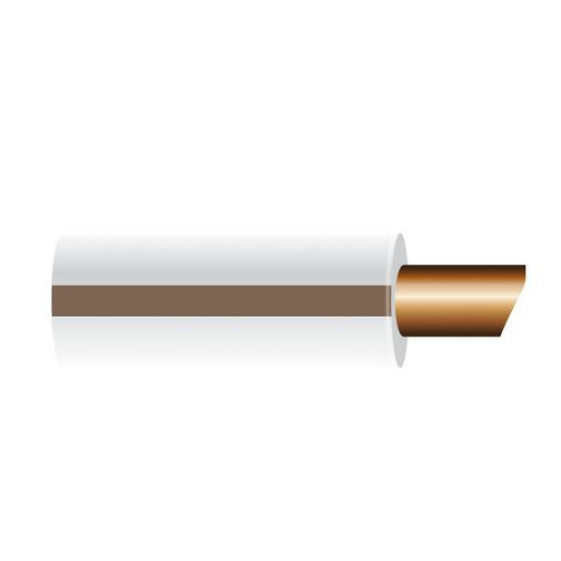 OEX Automotive Cable Single Core 2mm White W/Brown Trace