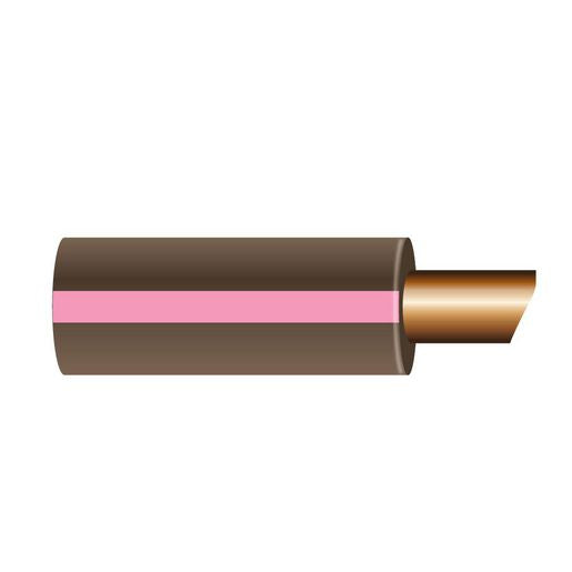 OEX Automotive Cable Single Core 3mm Brown W/Pink Trace
