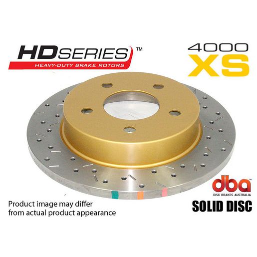 DBA HD 4000 Drilled Slotted Brake Rotor Single Rear