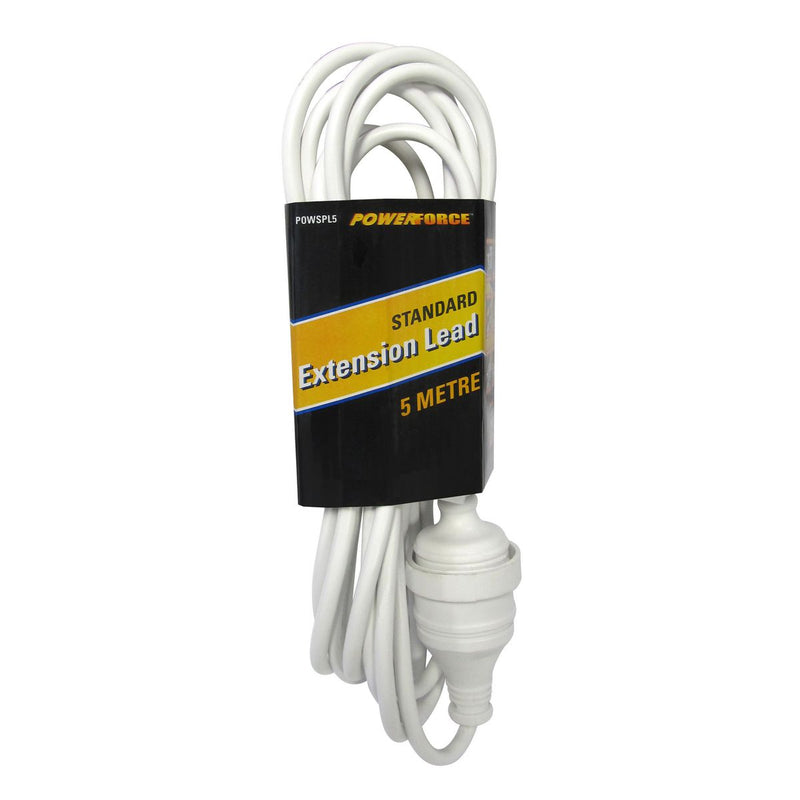 Powerforce 5M 10A Extension Lead White POWSPL5