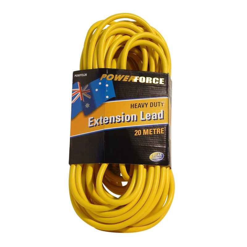 Powerforce 20M 10A Extension Lead Yellow POWYEL20