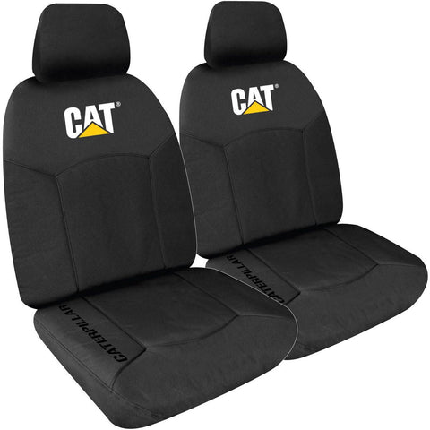 Caterpillar Front Car Seat Covers Canvas Black Size 30