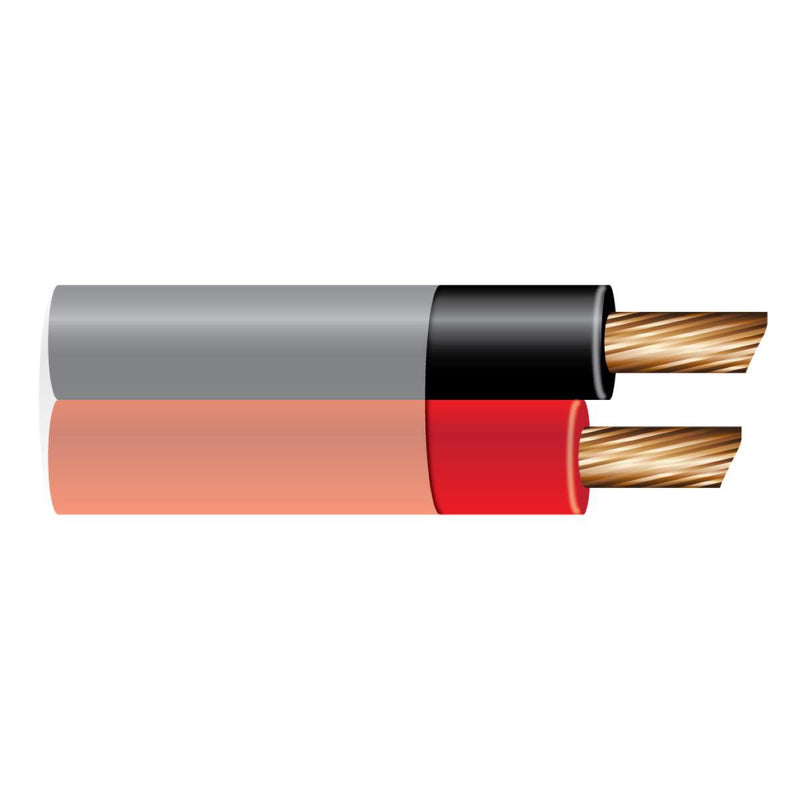 OEX 2 B&S Twin Core Battery Cable, Red/Black With Clear