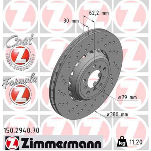 Zimmermann Formula Z Brake Rotor 380mm Front LH