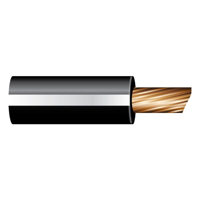 OEX 3mm Single Core Automotive Cable, Black With White