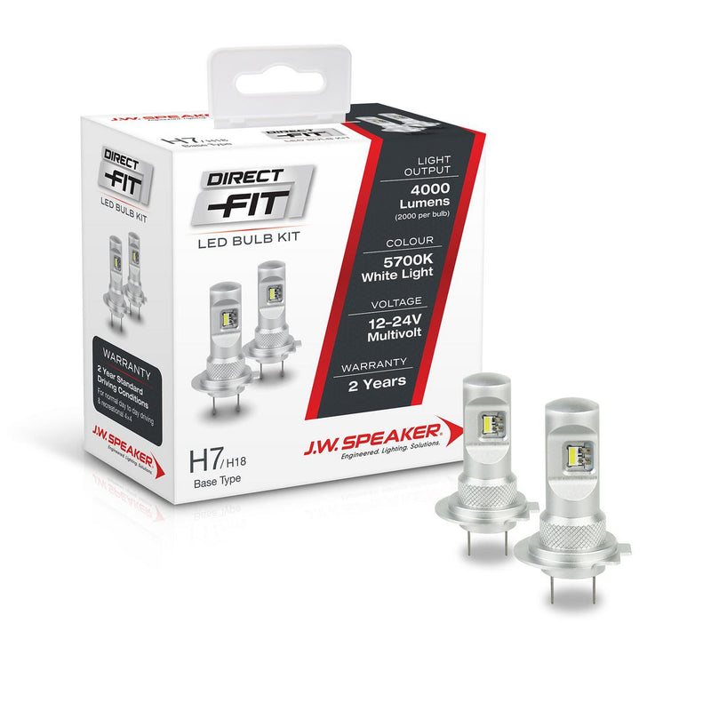 JW Speaker H7 LED Direct Fit Bulb Kit 12/24V 6000K 999007