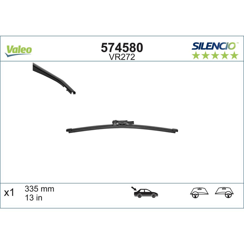 Valeo Silencio Wiper Blade Rear VR272 574580