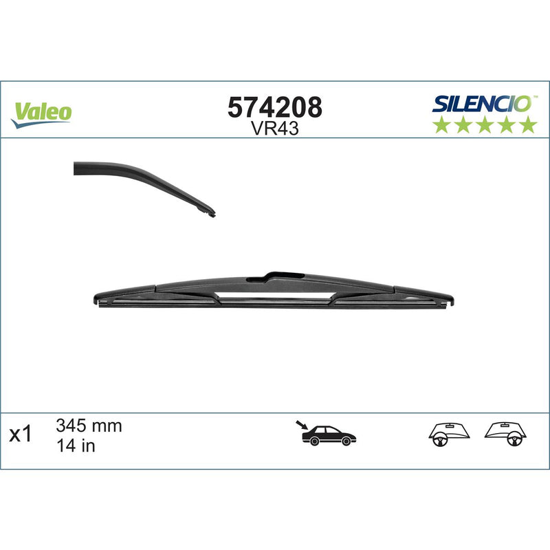 Valeo Silencio Wiper Blade Rear VR43 574208