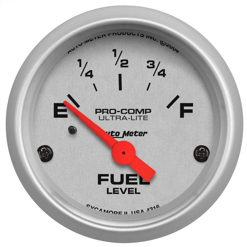 Autometer Ultra-Lite 2-1/16in Fuel Level Gauge 240-33 Ohm