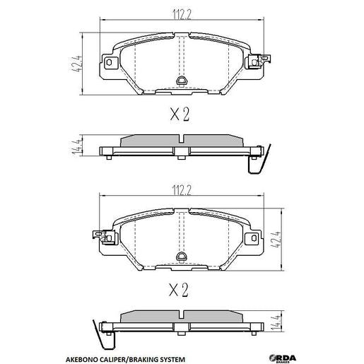 RDA Phantom Ceramic Brake Pad Set Rear RDC2422