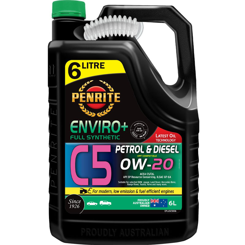 Penrite Enviro+ C5 SAE 0W-20 Synthetic Engine Oil 6L