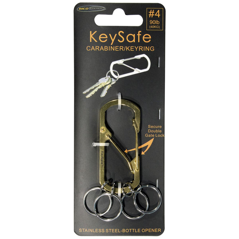 KeySafe Double-Gate Square Stainless Steel Carabiner