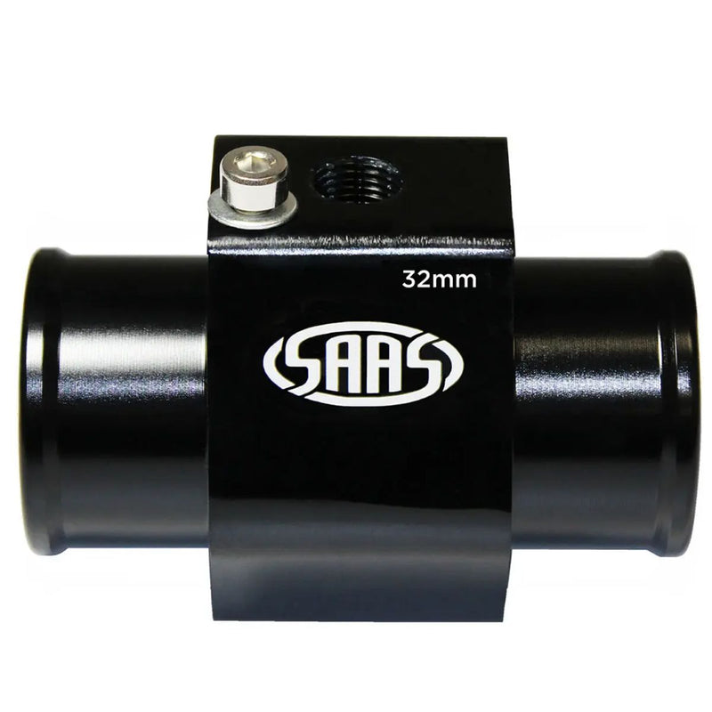 Saas 32mm Water Temp Hose Adapter Black SWTA32B