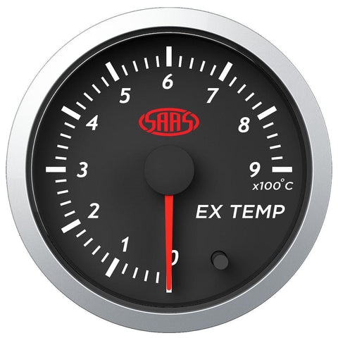 Saas Street Series 2-1/16" Exhaust Temp Gauge 0-900 Black