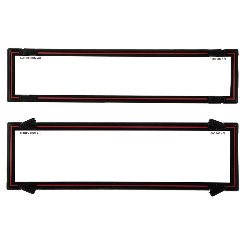 Altrex Number Plate Covers Premium Black Without Lines &