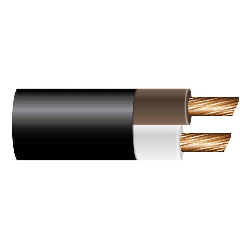 OEX 3mm Twin Core Automotive Cable, Brown/White, With