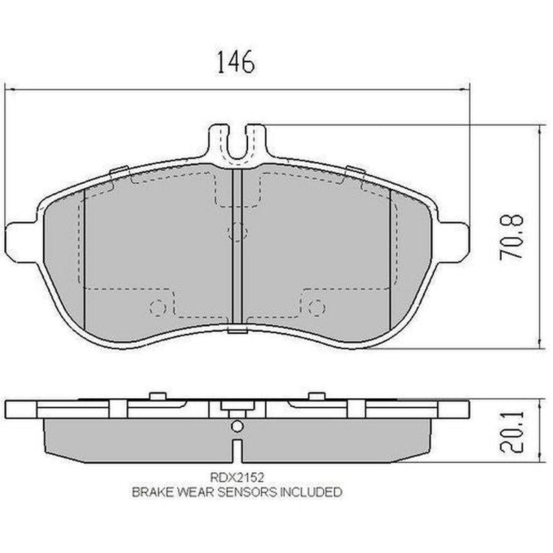 RDA Phantom Ceramic Brake Pad Set Front RDC2152