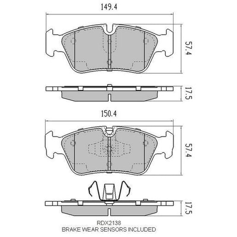 RDA Phantom Ceramic Brake Pad Set Front RDC2138