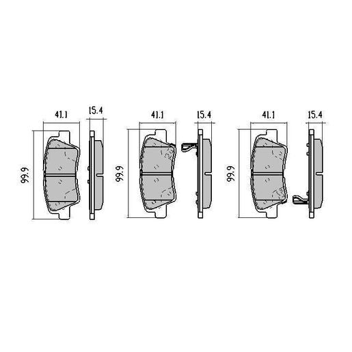RDA GP Max Brake Pad Set Rear RDB2054