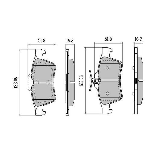 RDA Phantom Ceramic Brake Pad Set Rear RDC1959