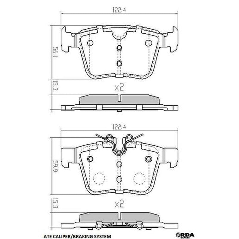 RDA Phantom Ceramic Brake Pad Set Rear RDC2416