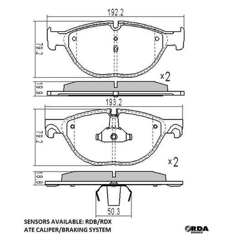RDA Phantom Ceramic Brake Pad Set Front RDC2412