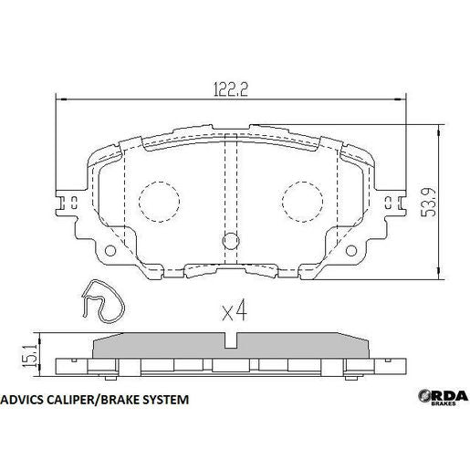 RDA Phantom Ceramic Brake Pad Set Front RDC2415
