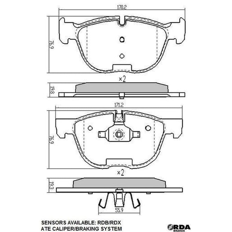 RDA Phantom Ceramic Brake Pad Set Front RDC2264