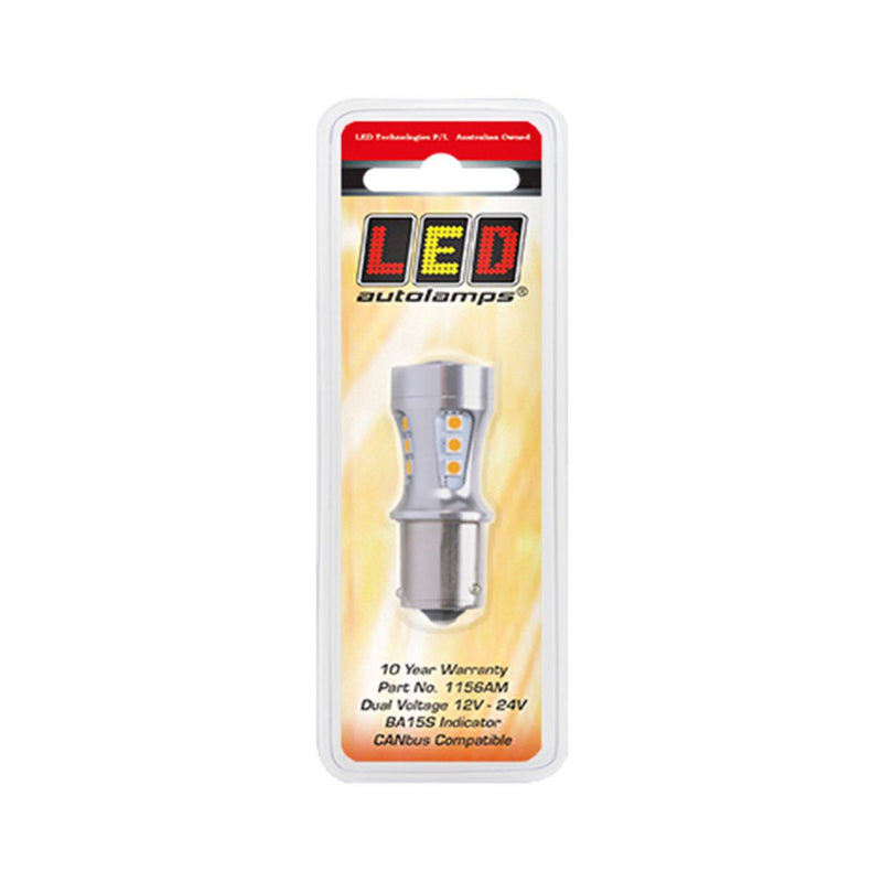 LED Autolamps Indicator Lamp Bayonette Amber 12-24V