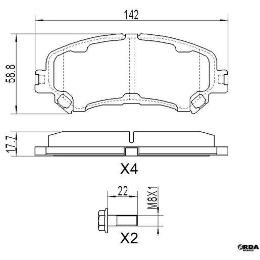 RDA Phantom Ceramic Brake Pad Set Front RDC2441