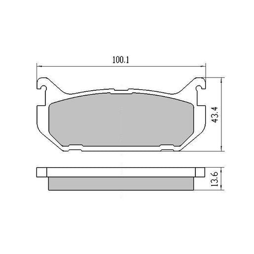 RDA Phantom Ceramic Brake Pad Set Rear RDC1254