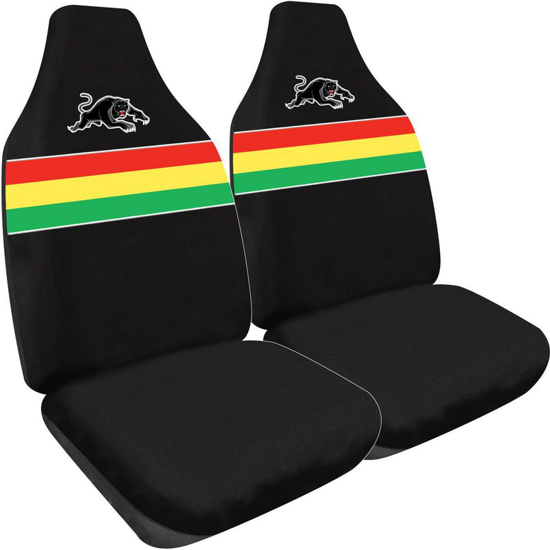 NRL Front Car Seat Covers Polyester, Panthers - Pair