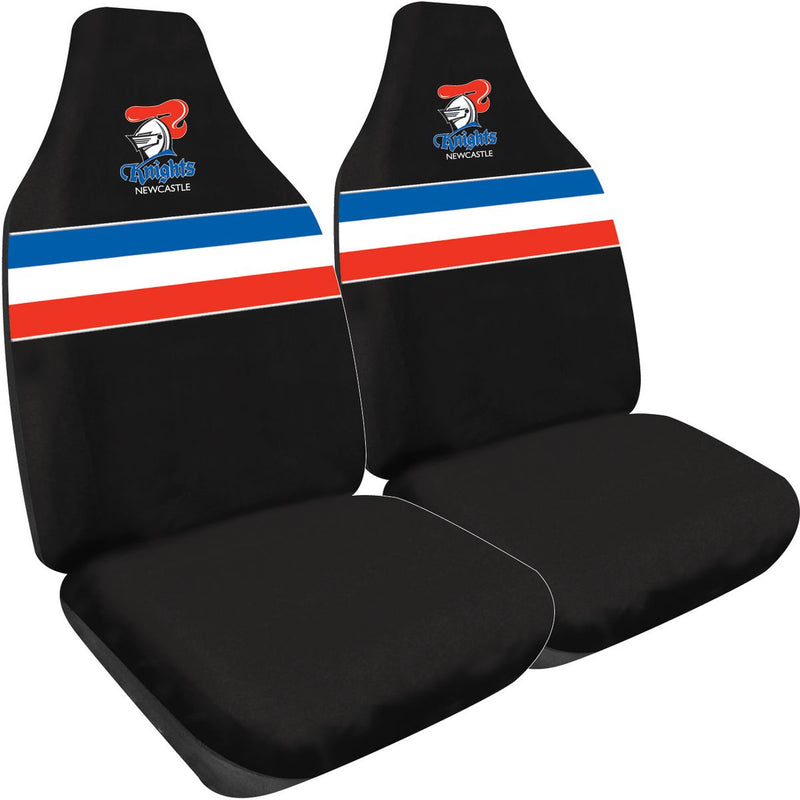 NRL Front Car Seat Covers Polyester, Knights - Pair