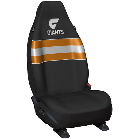 AFL Front Car Seat Covers Polyester, Black/Orange - Pair