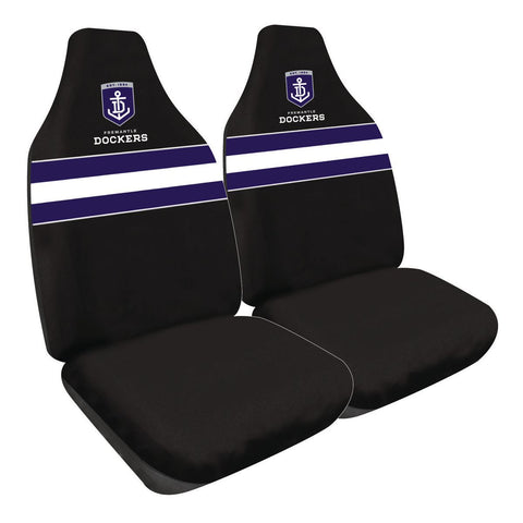AFL Front Car Seat Covers Polyester, Black/Purple - Pair