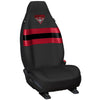 AFL Front Car Seat Covers Polyester, Black/Red - Pair