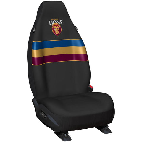 AFL Front Car Seat Covers Polyester, Black/Blue - Pair