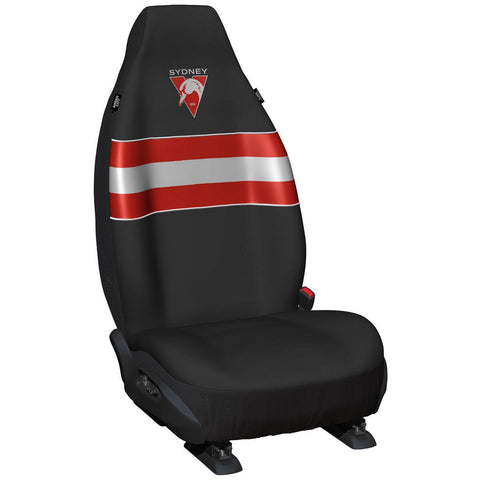AFL Front Car Seat Covers Polyester, Black/Red - Pair