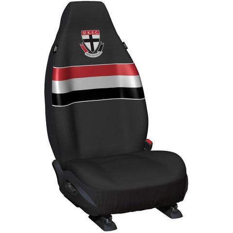AFL Front Car Seat Covers Polyester, Black/Red - Pair