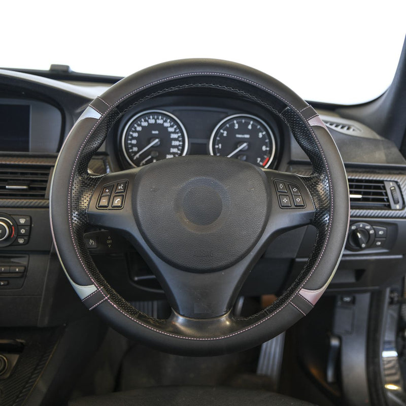 Gearup Steering Wheel Cover 36.8 x 39.4cm - Metallic