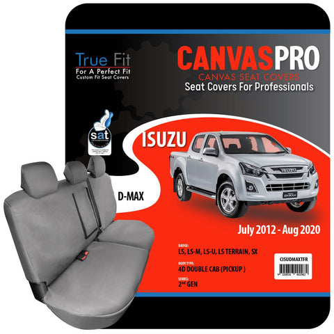 True Fit Tailored Fit Rear Car Seat Covers Canvas,