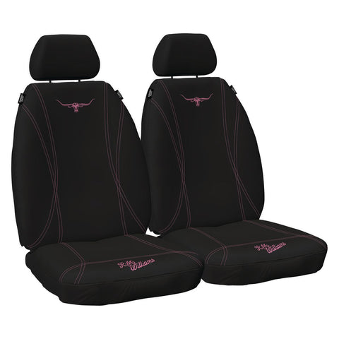 R.M. Williams Front Car Seat Covers Neoprene, Black/Pink