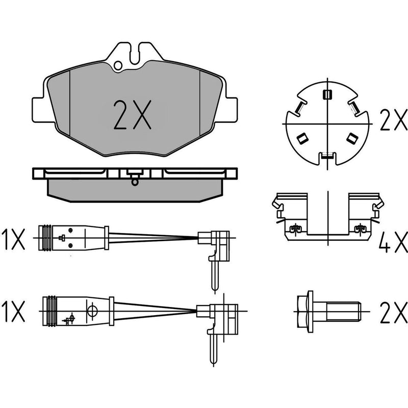 Meyle Brake Pad Set 025 237 4320-1/PD