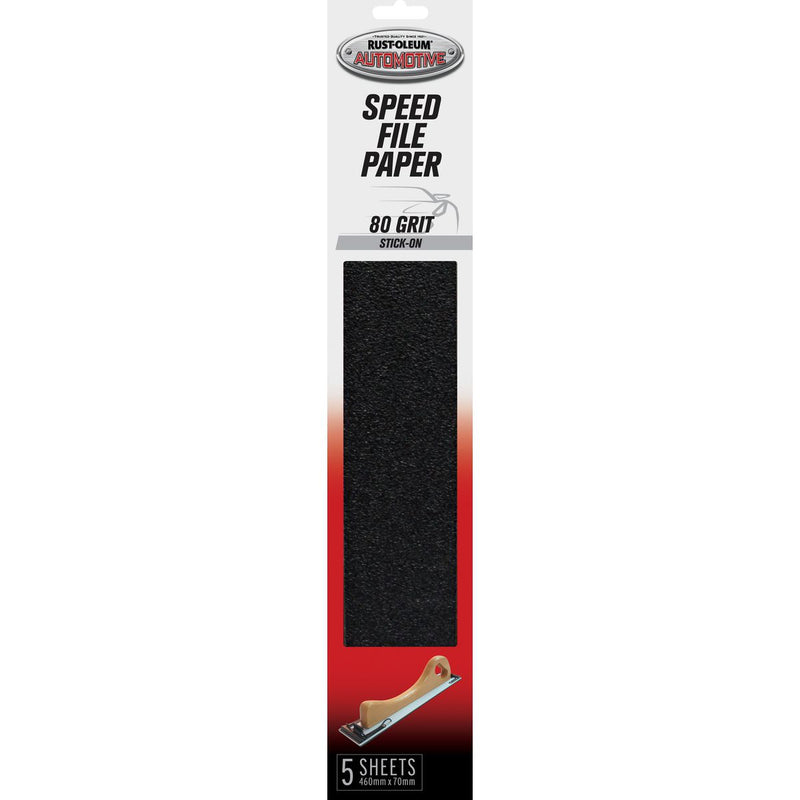 Rust-Oleum Speed File Paper 80 Grit 5 Pack 367649