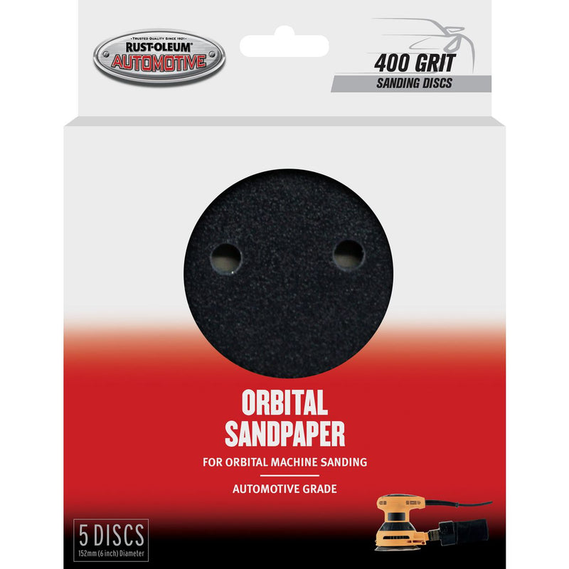 Rust-Oleum Velcro Orbital Sandpaper 6" 400 Grit 5 Pack