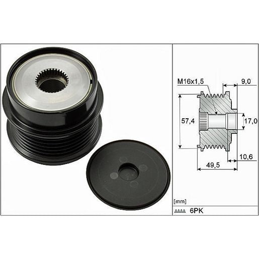 INA Alternator Clutch Pulley 535 0189 10
