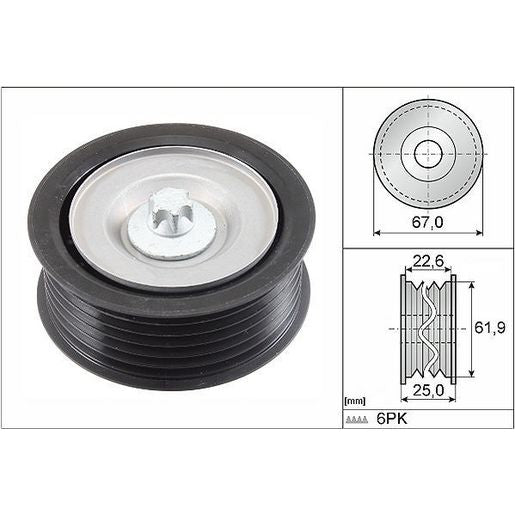 INA Drive Belt Idler Pulley 532 0866 10