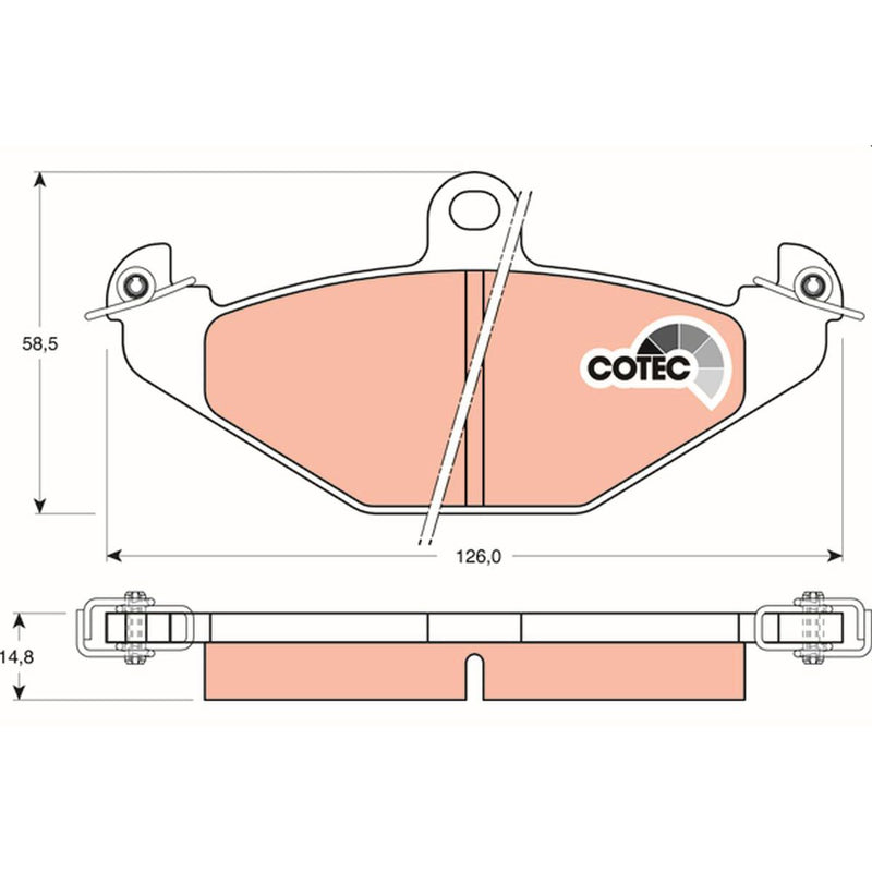 TRW Cotec Brake Pad Set GDB1041