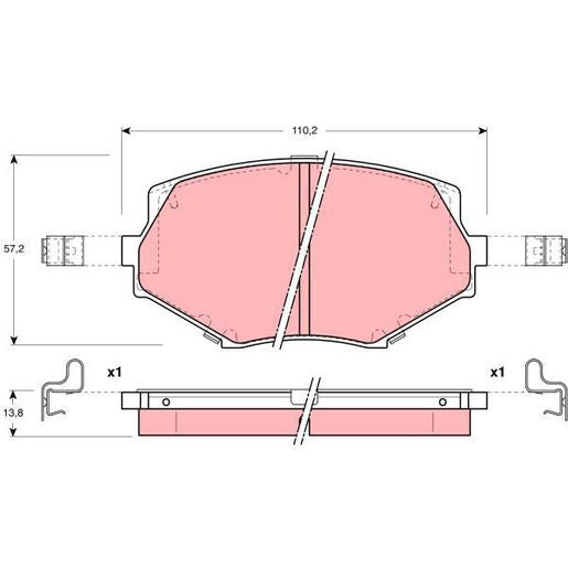 TRW Brake Pad Set GDB3103DT