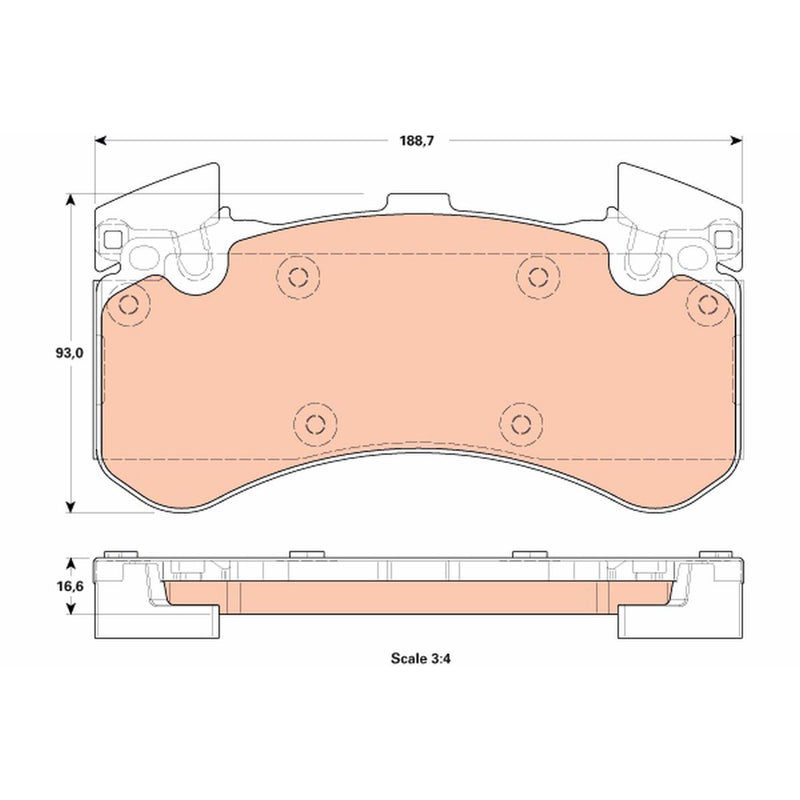 TRW Cotec Brake Pad Set Front GDB1911